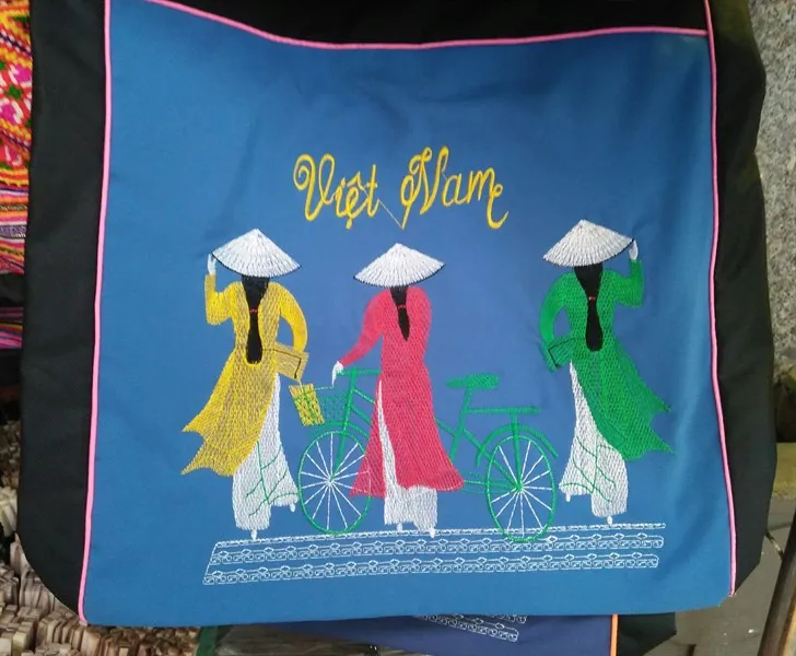 Embroidered Fabric Bag with Girl Design Product | Option