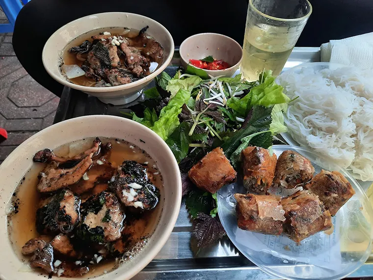 Bun Cha 34 Hang Than is a well-established local favorite