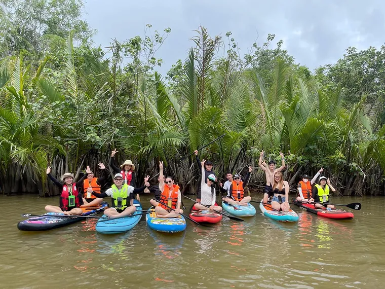 Kayaking to explore the surface ecosystem in Phu Quoc