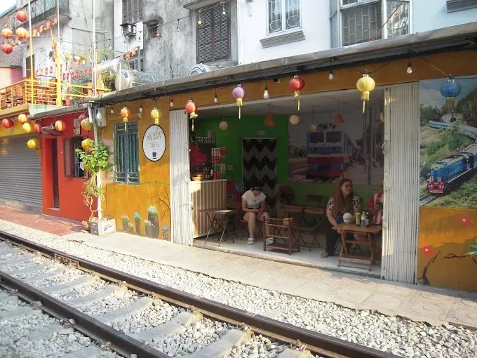 The Railway Hanoi cafe is one of best cafe on train street Hanoi